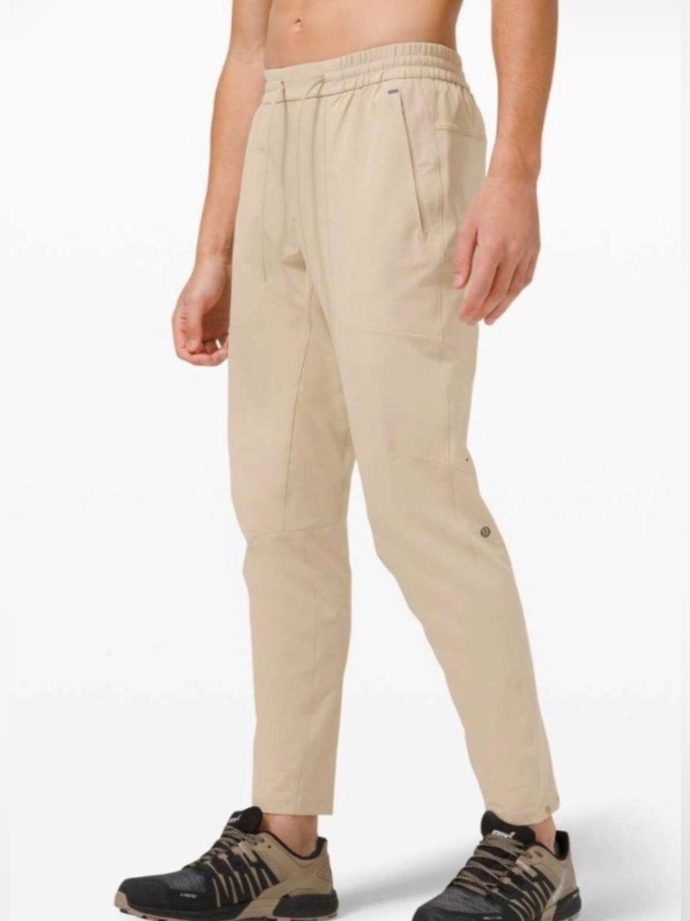 Men's Lululemon Slim License to Train Jogger Pants in Beige